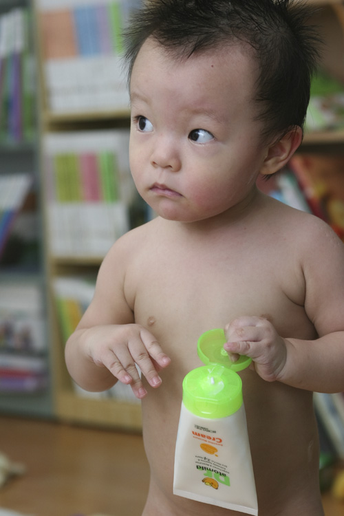 목욕후.